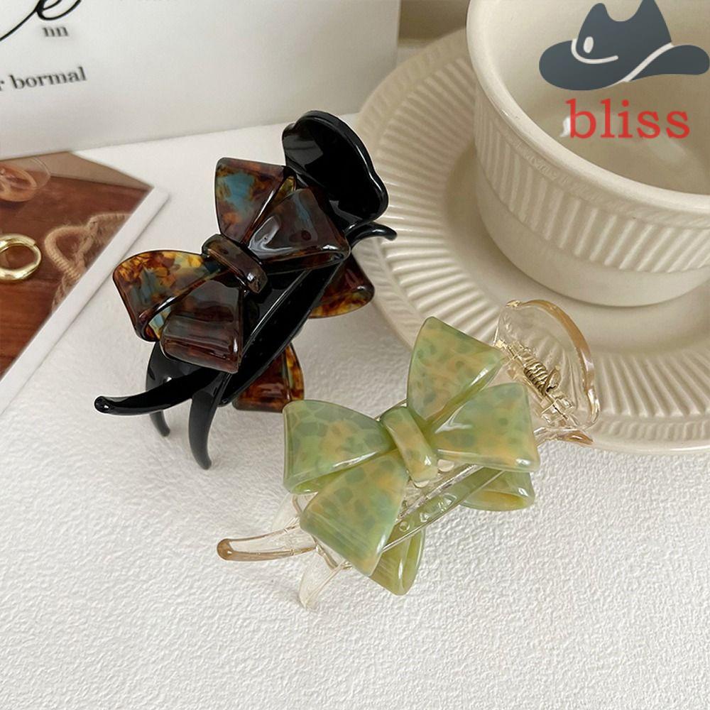 Kẹp Tóc Càng Cua Đính Nơ Lớn Bằng Acrylic Dễ Thương Cho Bạn Gái