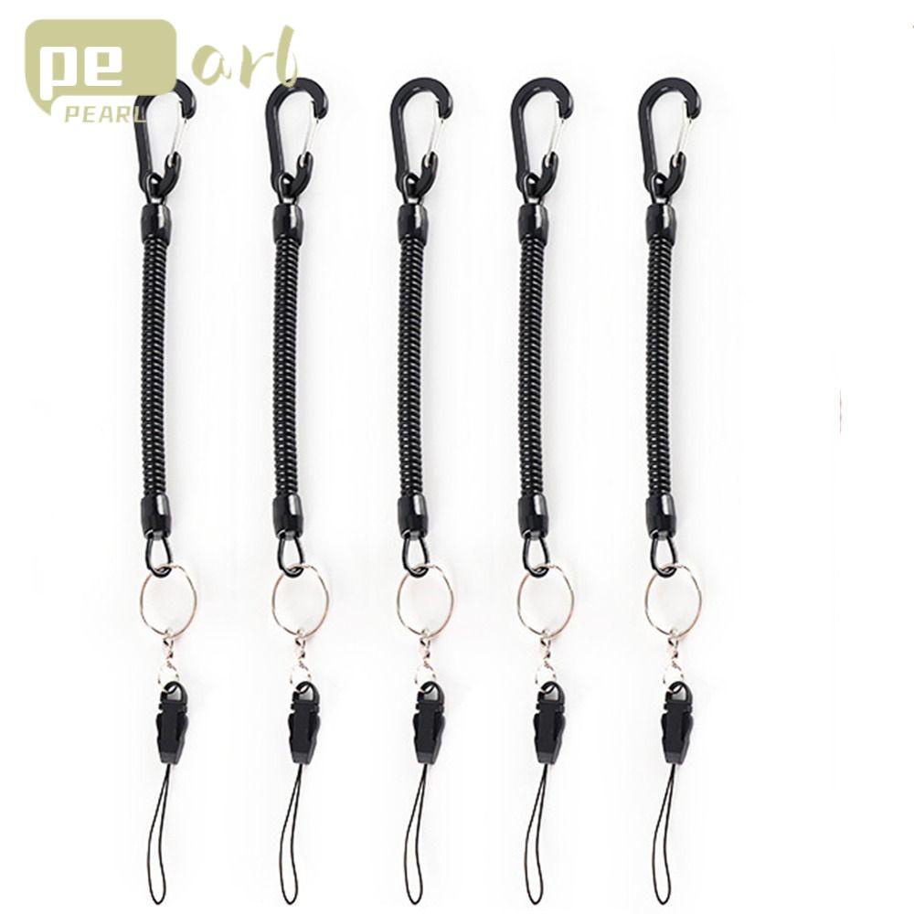 .Móc Chìa Khóa Dây Lò Xo Co Giãn Bằng Nhựa Chống Thất Lạc Cho Điện Thoại Leo Núi / Cắm Trại