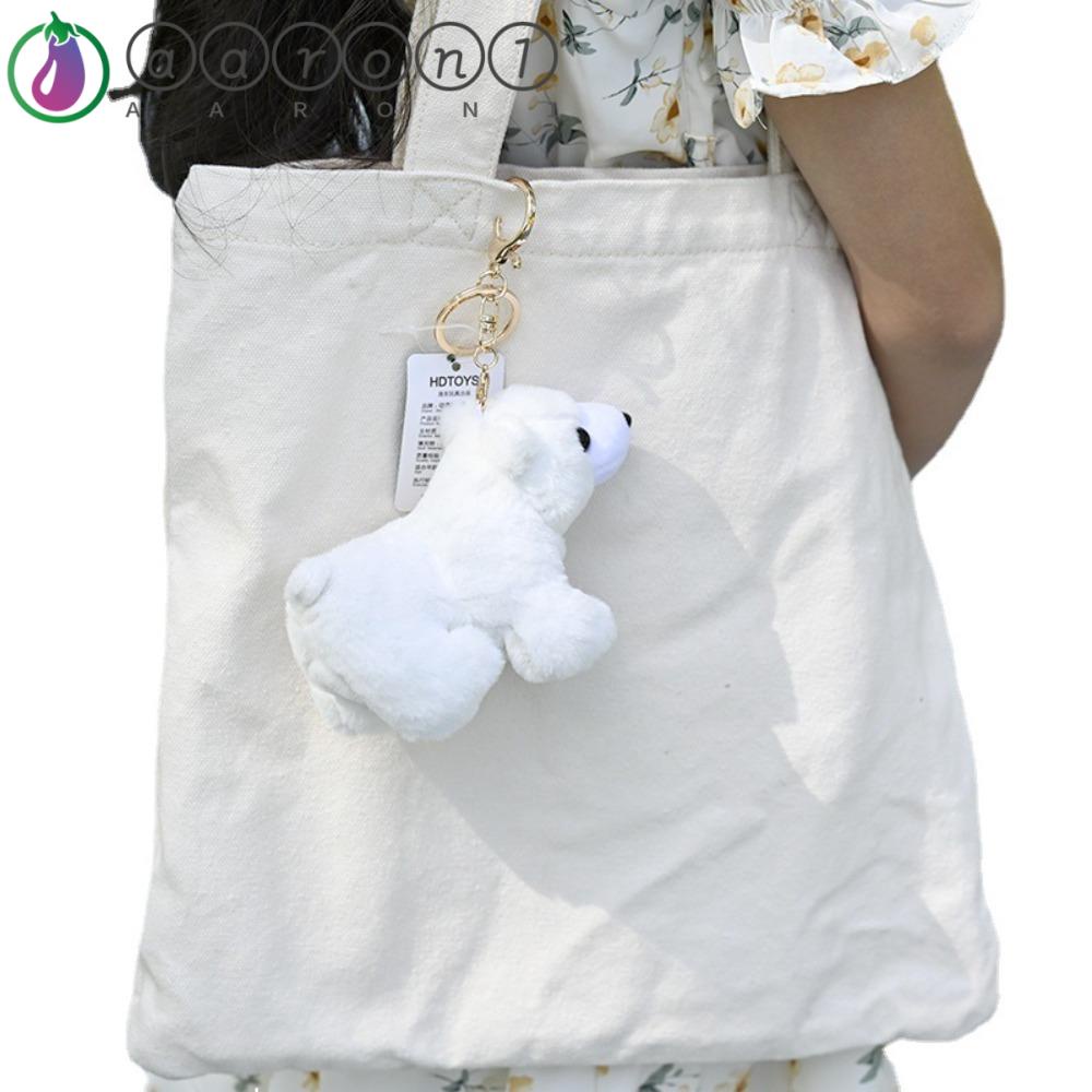Móc Khóa Gấu Bắc Cực Nhồi Bông Dễ Thương Dùng Làm Quà Tặng / Trang Trí Ba Lô / Túi Xách / Ô Tô Aron1