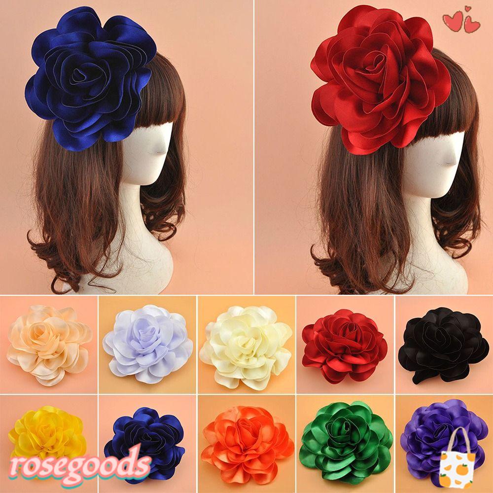 Kẹp Tóc Hoa Hồng Lớn Thời Trang