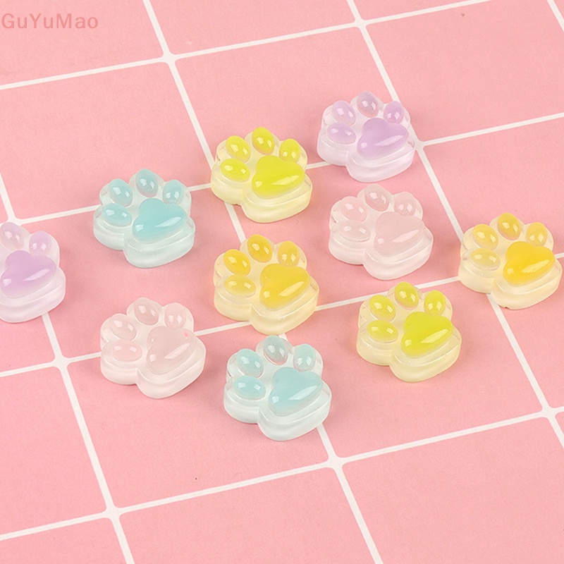 Set 5 Móng Vuốt Mèo Dạ Quang Bằng Resin Resin Màu Sắc Ngẫu Nhiên DIY