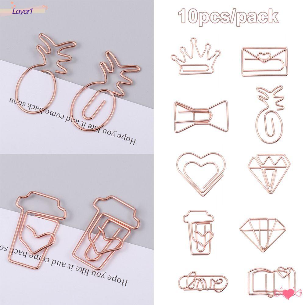 Set 1 / 10 Kẹp Giấy Đánh Dấu Trang Sách Hình Vé Máy Bay Bằng Kim Loại