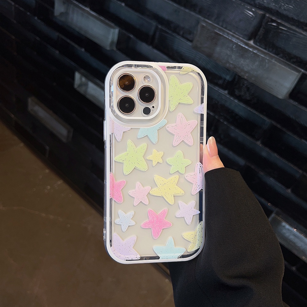 Ốp Điện Thoại tpu silicone Họa Tiết Ngôi Sao Cho iphone 11 12 13 14 pro max plus