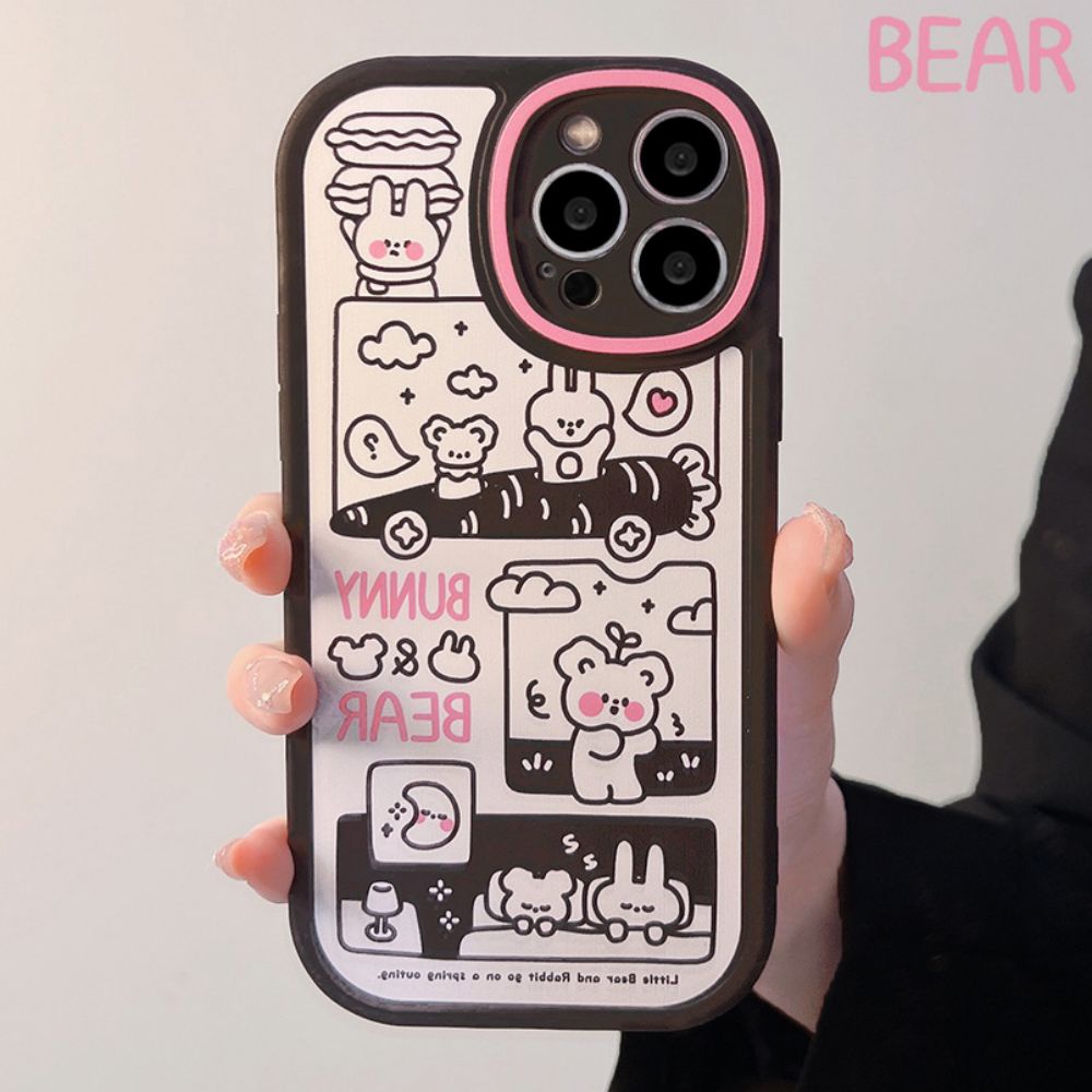 Ốp Điện Thoại TPU Mềm Chống Sốc In Hình Thú Hoạt Hình Dễ Thương Cho IPhone 14 Pro Max 13 12 11 Pro Max XS XR 7 8 Plus