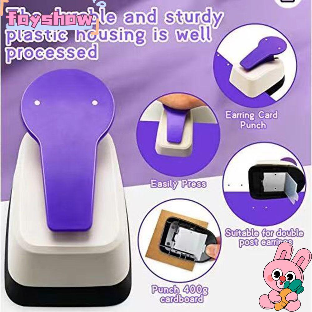 Dụng Cụ Đục Lỗ Thẻ / Bông Tai DIY Bằng Kim Loại Tiện Dụng