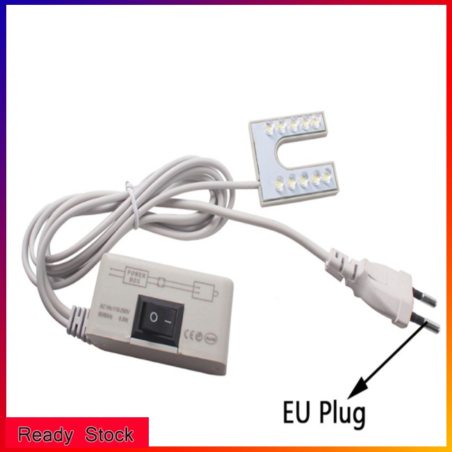 Đèn Led 10 Bóng Hình Chữ U Cho Máy May 110-250v