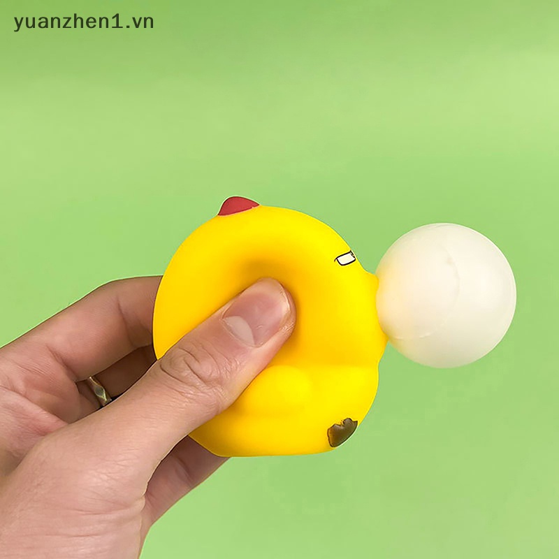1 Đồ Chơi Thổi Bong Bóng Hình Con Gà Bằng Vinyl TPR