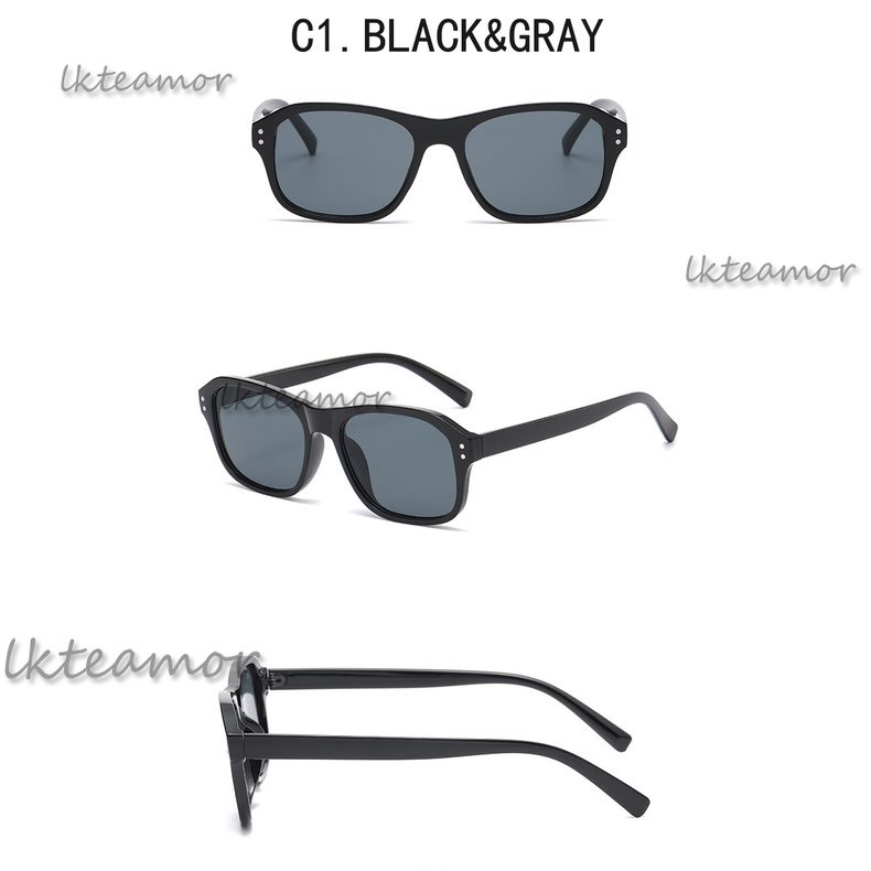 Kính Mát Gọng Chữ Nhật Họa Tiết Da Báo Thời Trang