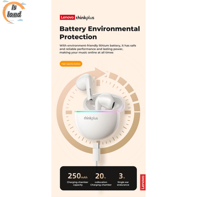 1 Cặp Tai Nghe Nhét Tai Bluetooth Không Dây Lenovo Xt97 Có Đèn Nhiều Màu