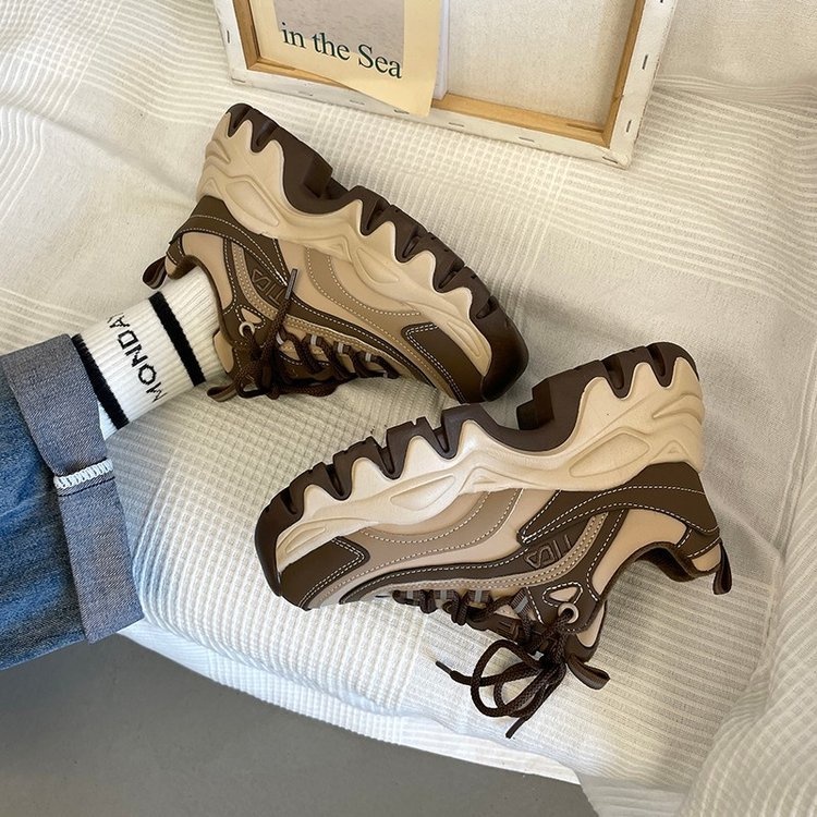 Giày Thể Thao Đế Dày Tăng Chiều Cao Thiết Kế Đơn Giản Phong Cách Hàn Quốc Cổ Điển Thời Trang Cho Nữ