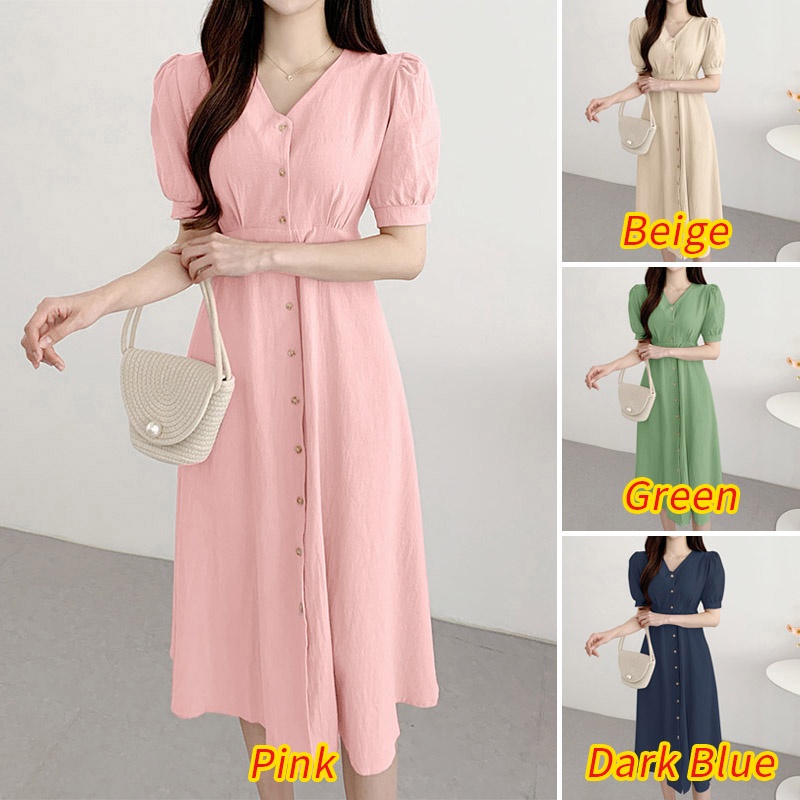 Zanzea Đầm Chữ A Ngắn Tay Phong Cách Hàn Quốc Dành Cho Nữ