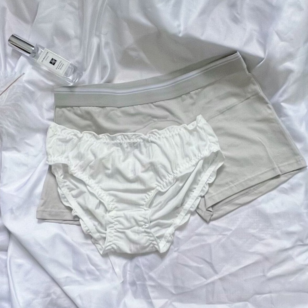 Bộ Đồ Lót Cotton Thoáng Khí Thoải Mái Dễ Thương Cho Cặp Đôi