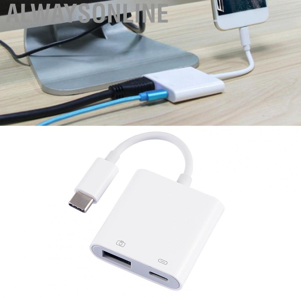Alwaysonline Memory Card Adapter Type C To OTG USB3.0  For Connecting Mouse