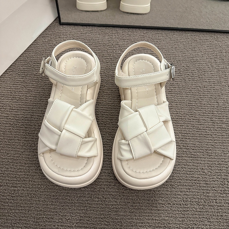 Xăng đan muffin Đế Mềm Dày Dặn Phong Cách Roman Thời Trang Cho Nữ