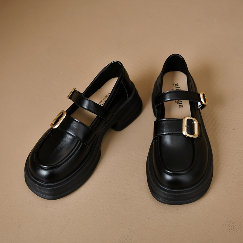 Ielgy Giày Lười Da Một Mặt Mềm Mại Thoải Mái Có Khóa Cài Nhỏ Dễ Phối Đồ Cho Nữ
