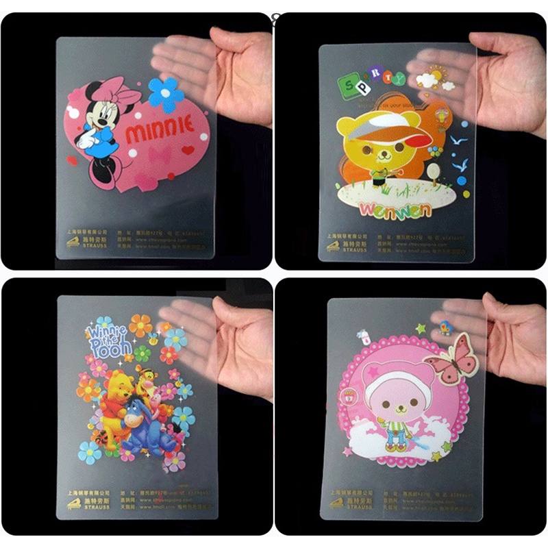 Set 10 Tấm Thẻ Trắng Trong Suốt Chống Thấm Nước Dùng Trong Trường Học / Văn Phòng
