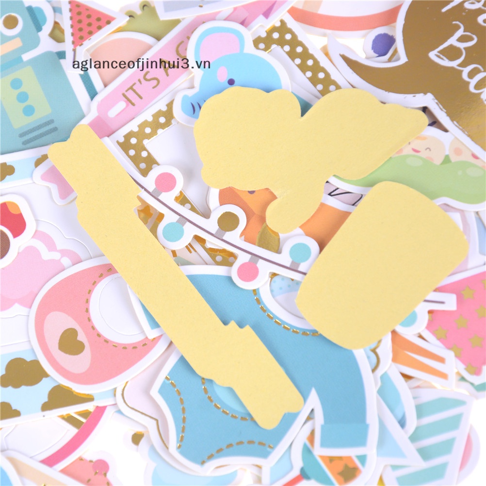 Bộ 73 Khuôn Cắt Thẻ Ghi Kế Hoạch Em Bé Dùng Làm Quà Tặng