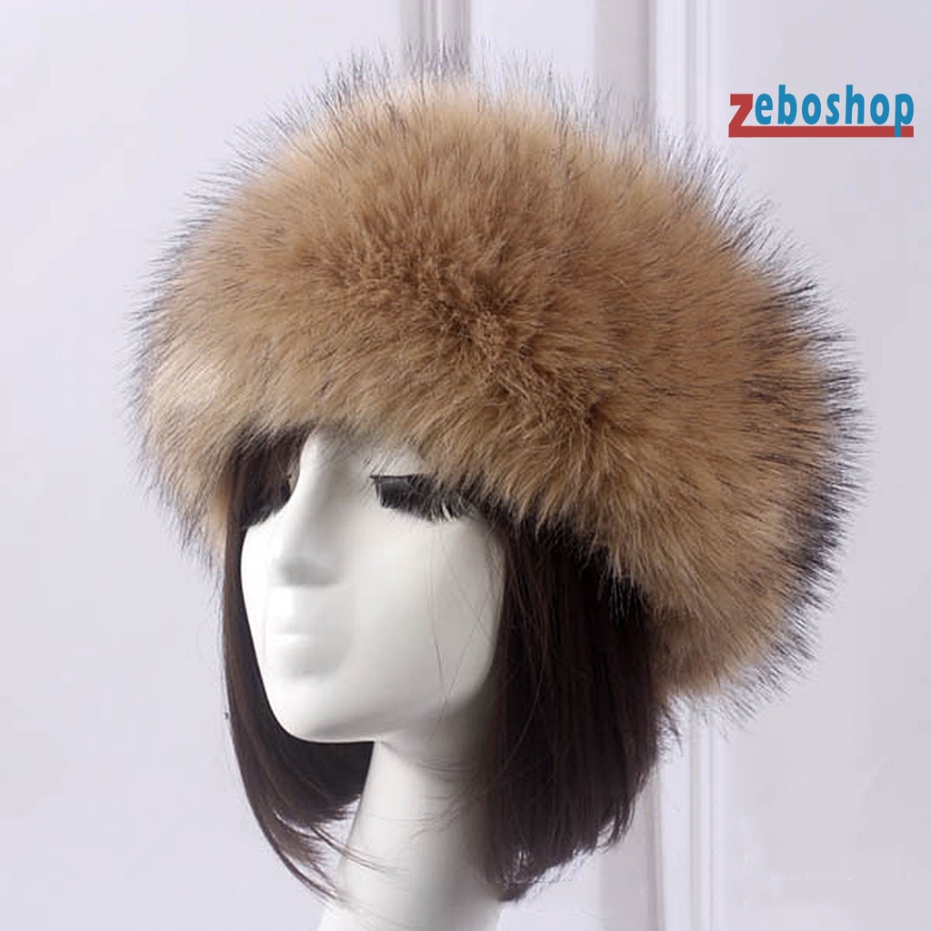 Mũ beanie Trùm Đầu Phối Lông Nhân Tạo Dày Dặn Ấm Áp Thời Trang Thu Đông Cho Nữ