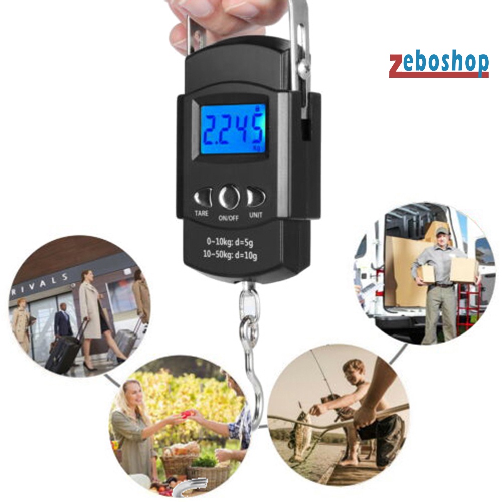 Cân Hành Lý Điện Tử Màn Hình LCD Kỹ Thuật Số Tiện Dụng Mang Theo Du Lịch
