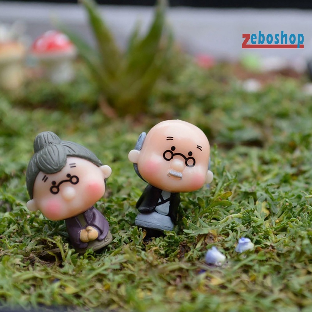 Set 4 Tượng Ông Già Trang Trí Sân Vườn