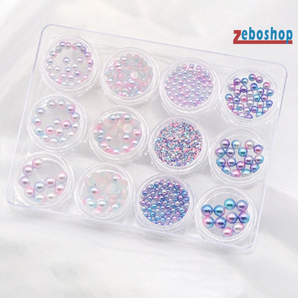 Set 12 Viên Đá Lấp Lánh Trang Trí Móng Tay Nghệ Thuật DIY