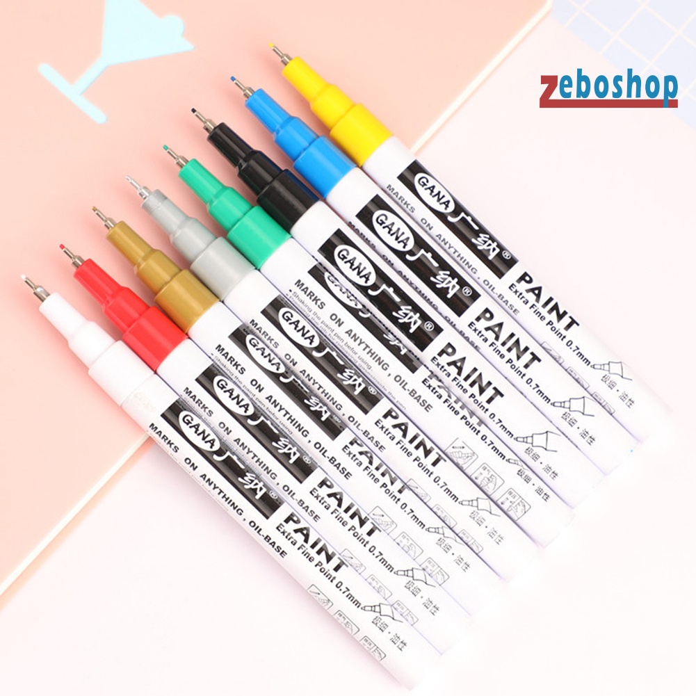 Bút Đánh Dấu Sơn Dầu Kim Loại / Kính / Bánh Xe Cao Su Mỏng 0.7mm Chống Thấm Nước DIY