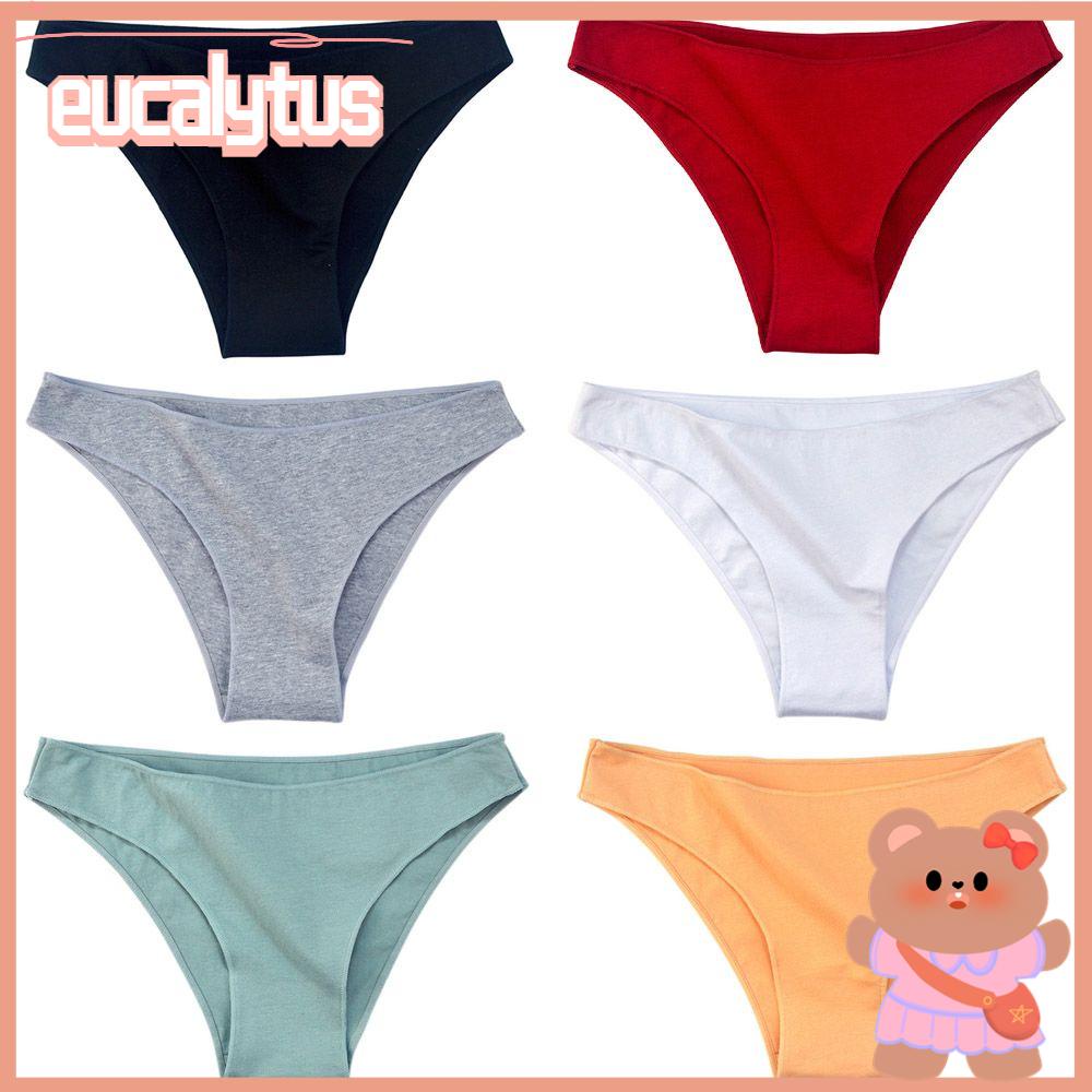 Quần Lót Cotton Lưng Thấp Co Giãn Thoáng Khí Màu Sắc Đơn Giản