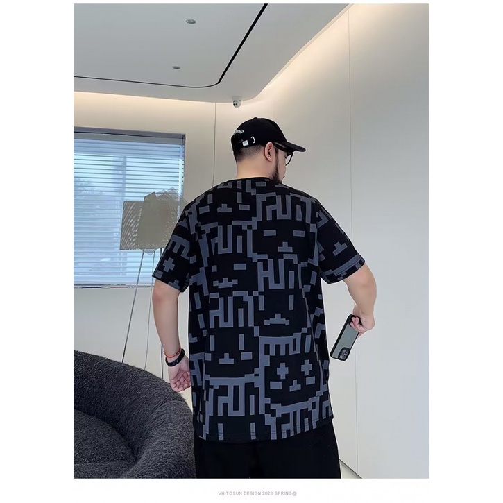Áo Thun Tay Ngắn Dáng Rộng Chất Liệu Cotton Có Size Lớn 8XL Thời Trang Mùa