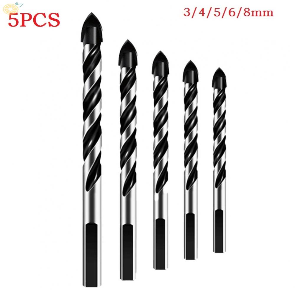 【VARSTR】5PCS Drill Bits Wood 3/4/5/6/6mm Brick Cement Cemented Carbide Ceramic