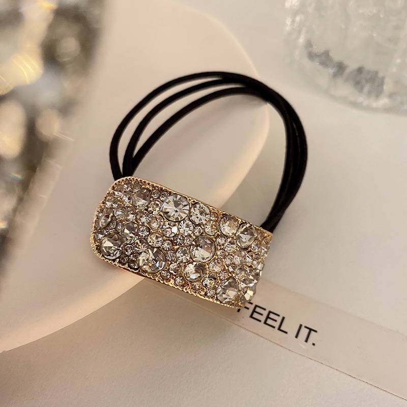 Dây Buộc Tóc Đính Đá Lấp Lánh Phong Cách Hàn Quốc Mới Cho Nữ