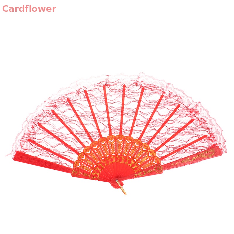 1 Quạt Xếp Cầm Tay Phối Ren Phong Cách Trung Hoa Mới