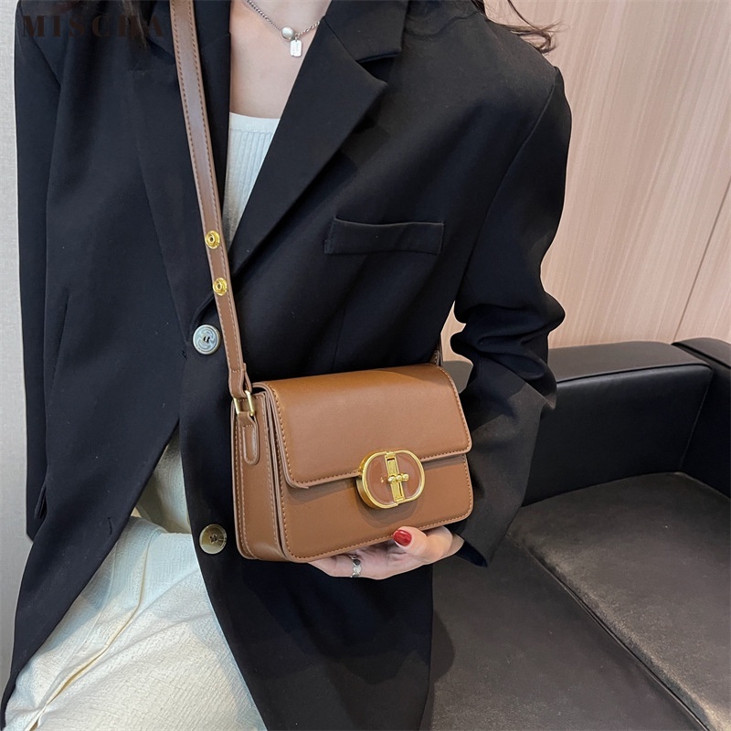 MISCHA Túi Xách Đeo Vai Hình Vuông Cỡ Nhỏ Phong Cách retro Thời Trang Cho Nữ