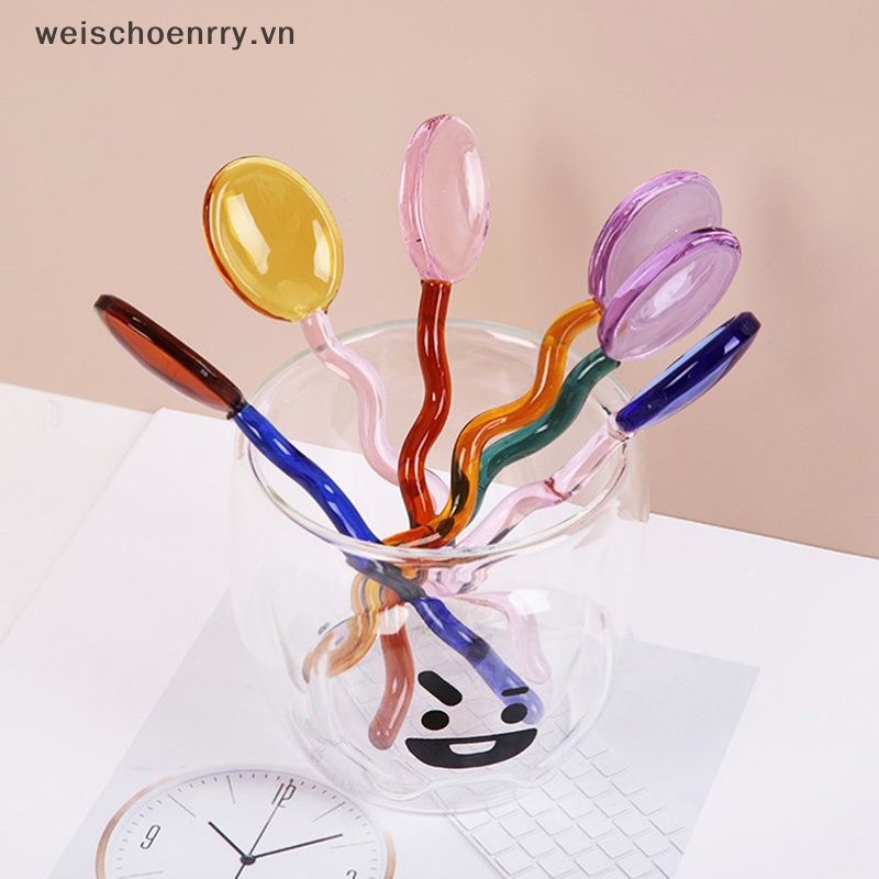 1 Muỗng Cà Phê Bằng Thủy Tinh Trong Suốt Thiết Kế Độc Đáo