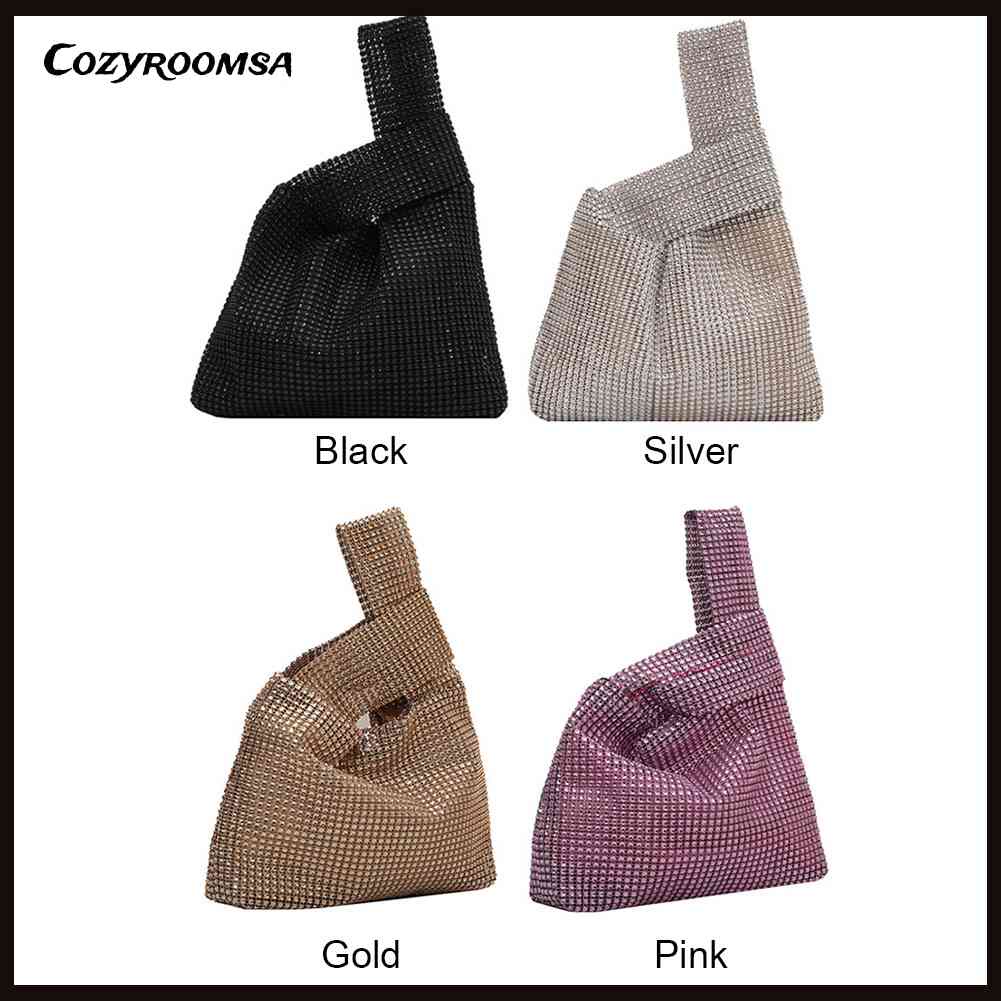 Ví Cầm Tay Đính Kim Sa Lấp Lánh Thời Trang Cho Nữ