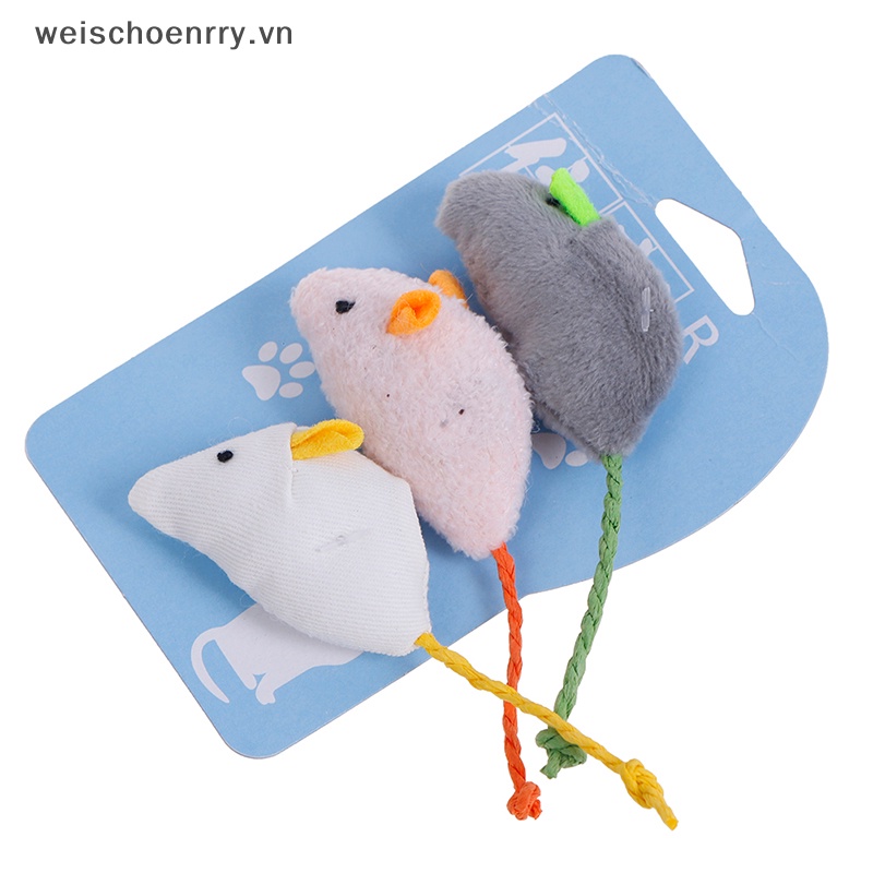 Set 3 Chuột Giả Đồ Chơi Cho Mèo Cưng
