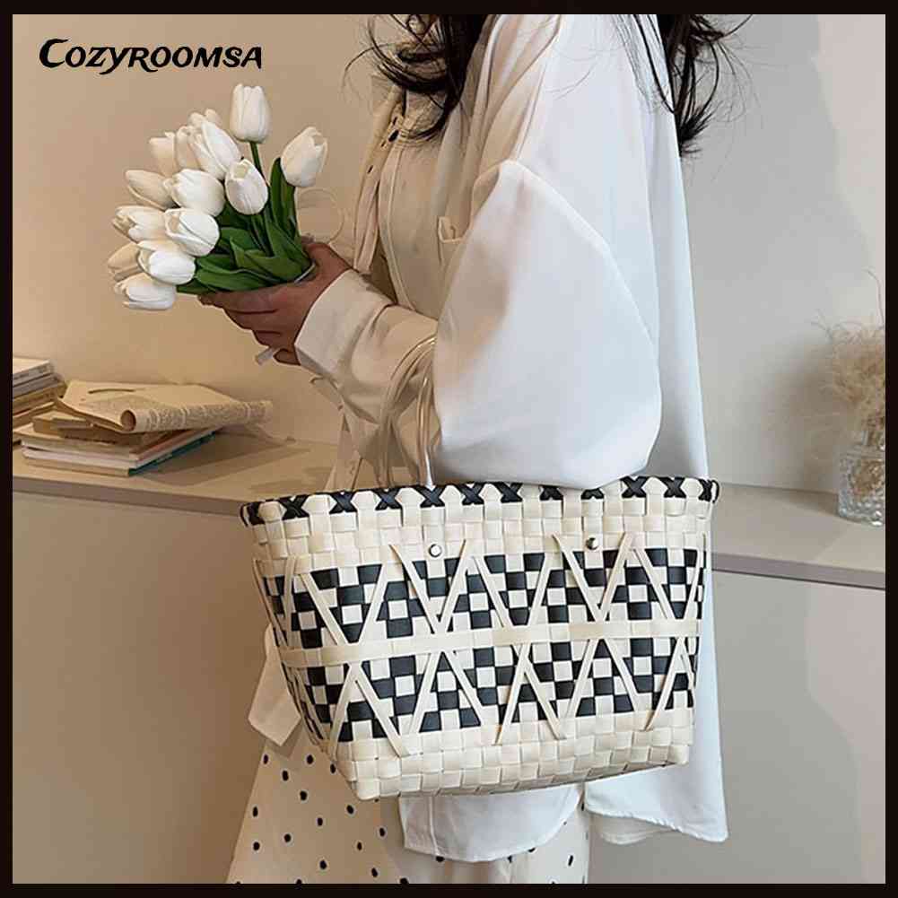 Túi Xách Nữ Đan Lát Sức Chứa Lớn Thời Trang Đi Biển Mùa Hè