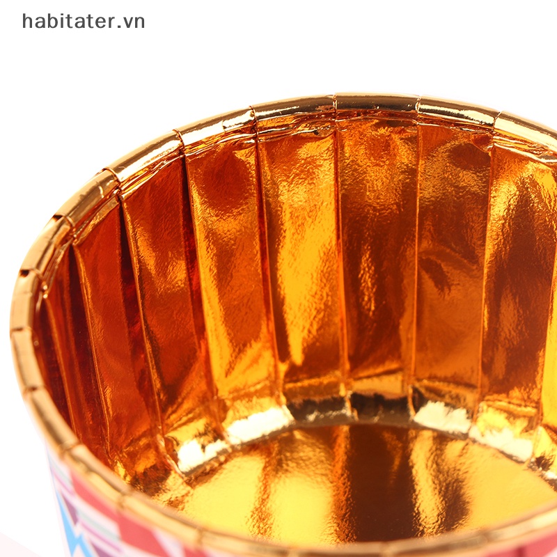 Set 50 Cốc Giấy Làm Bánh Cupcake Muffin Tiện Dụng