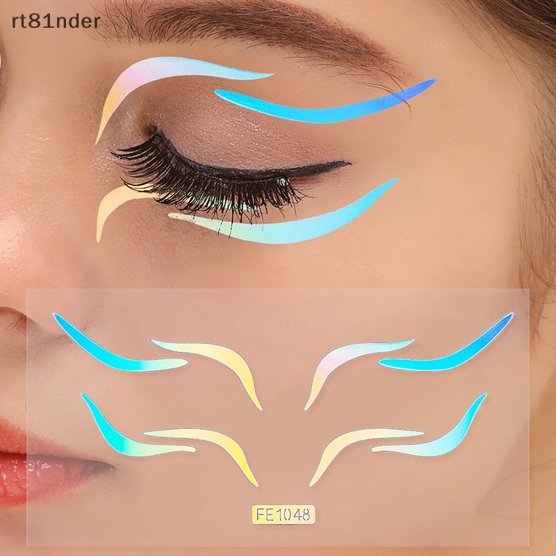 1 Tấm Miếng Dán Trang Điểm Mắt Lễ Hội Màu Laser