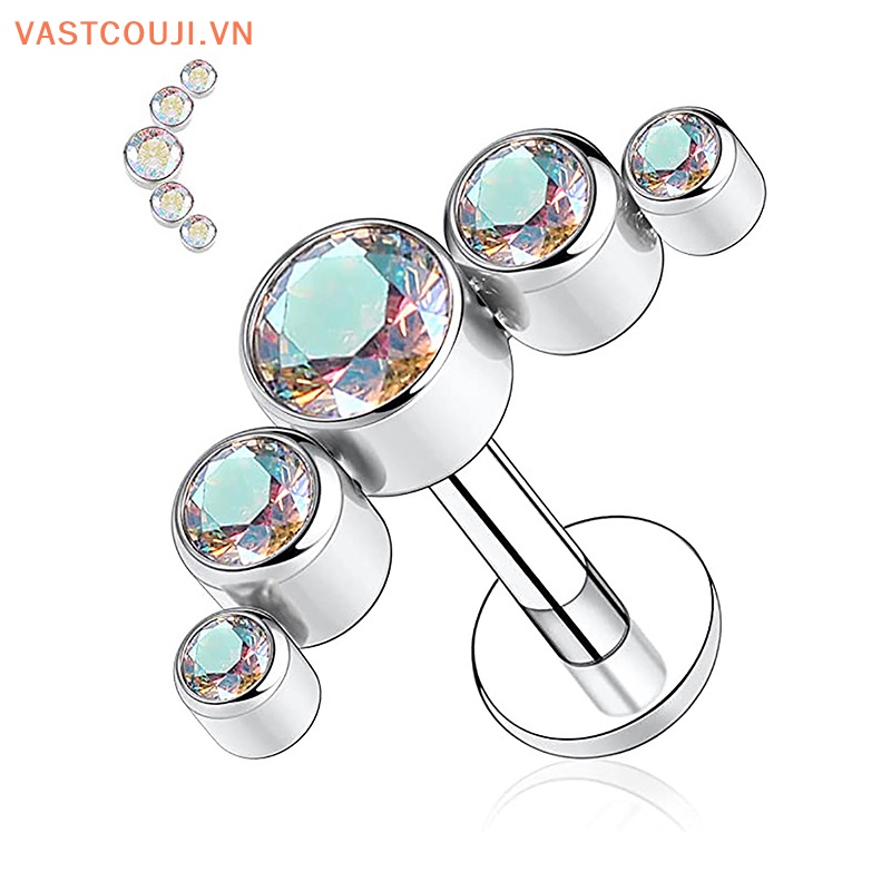 Vastji Phụ Kiện Trang Sức Bằng Thép Không Gỉ Hình Trụ Kiểu Dáng Đơn Giản Dễ Phối Đồ