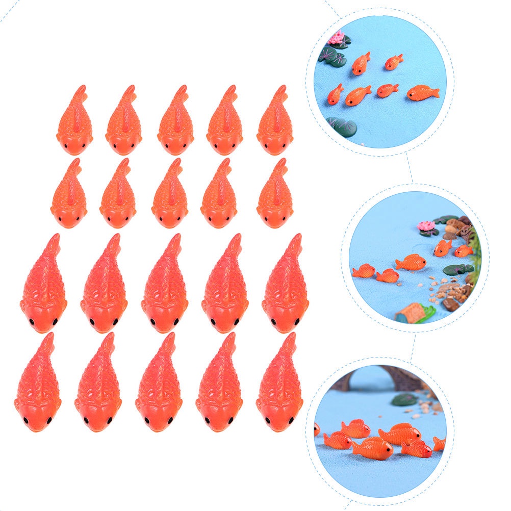 Set 20 Mô Hình Cá Mini Bằng Nhựa Dùng Để Trang Trí
