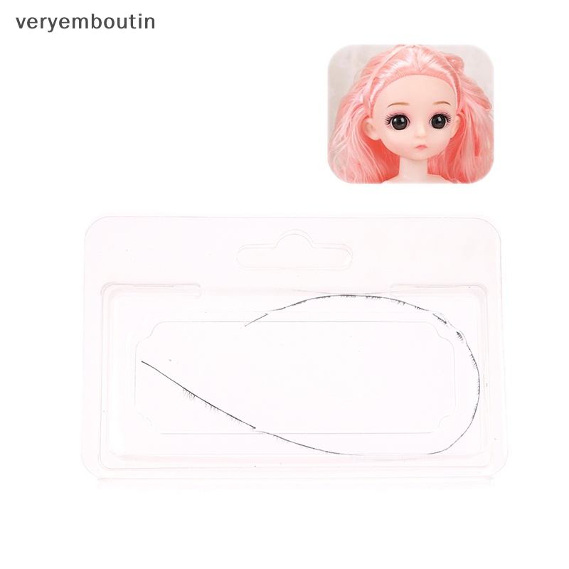 Cặp Lông Mi Giả 3.5mm Màu Đen / Nâu Dành Cho Búp Bê