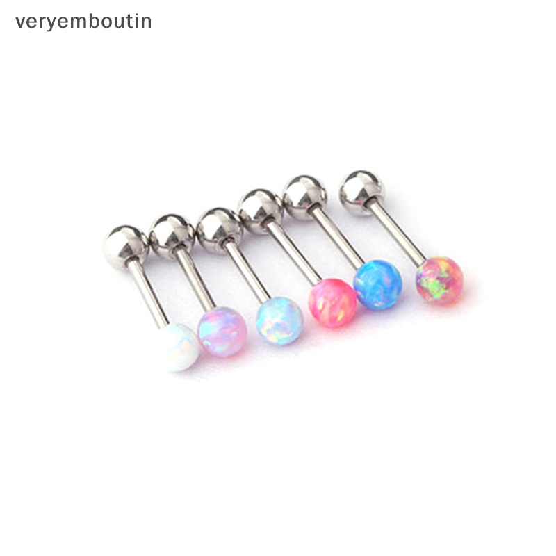 1 Khuyên Tai Dạng Xoắn Ốc Nhiều Màu Sắc Đính Đá Opal Cho Nữ