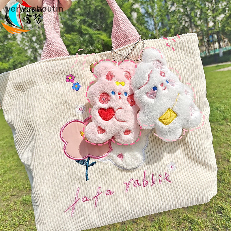 Móc Khóa Hình Thỏ Nhồi Bông Dễ Thương