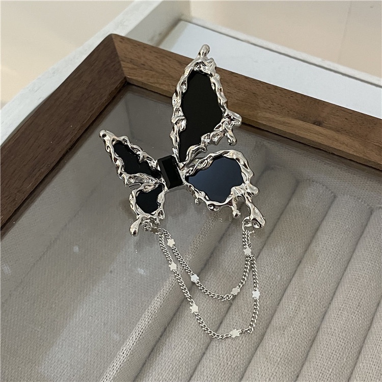 Trâm Cài Áo Hình Bướm Bằng Kim Loại Phong Cách Retro Thời Trang