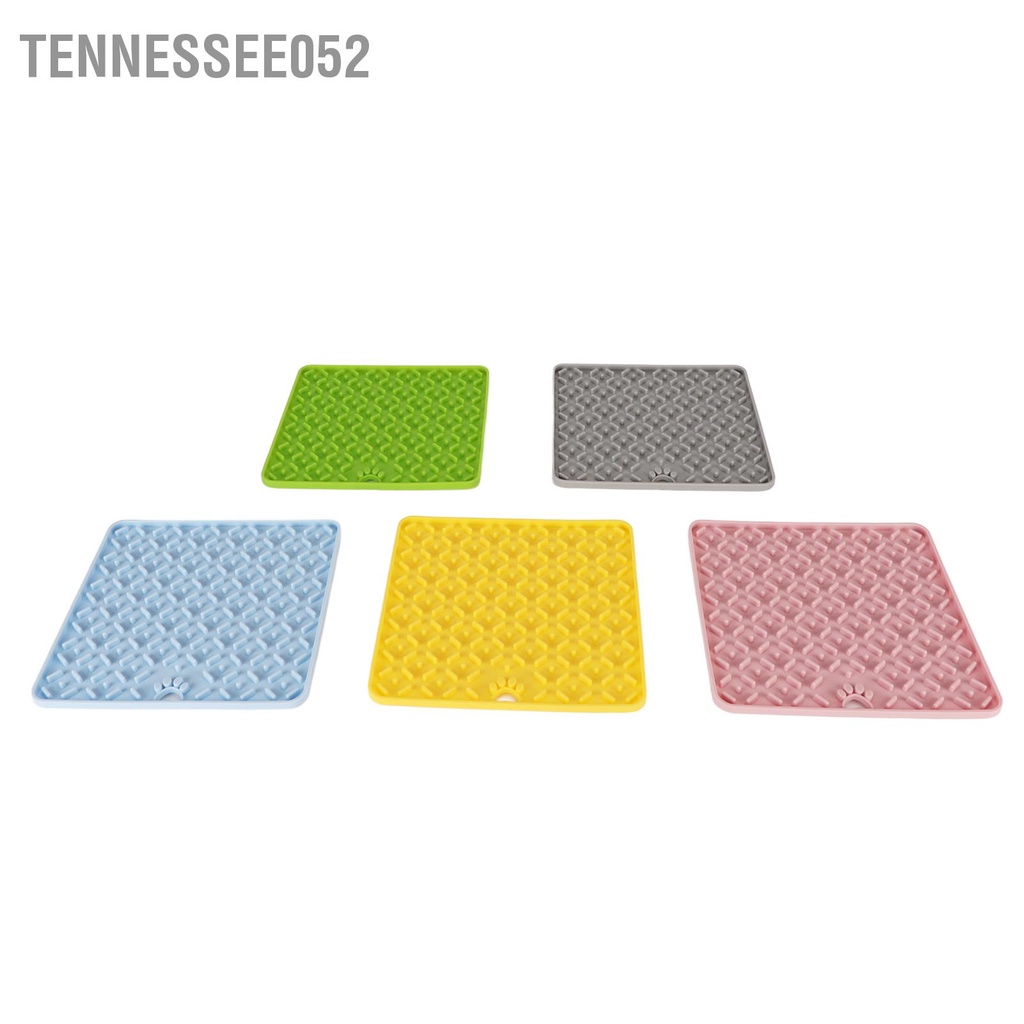 Tennessee052 Bộ 5 Thú Cưng Liếm Thảm Ăn Chậm Chống Trơn Trượt Giảm Chán Lo Âu Mèo Miếng Lót Cho Thực Phẩm Xử Lý Sữa Chua bơ Đậu Phộng