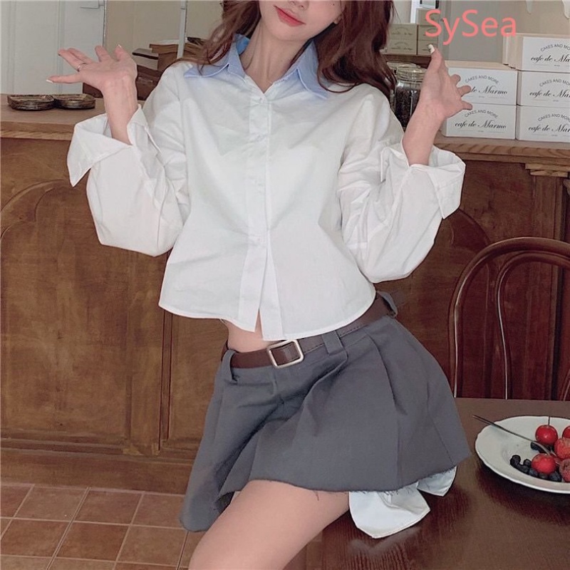 Áo Sơ Mi Cổ Polo Phong Cách Hàn Quốc Thời Trang Cho Nữ