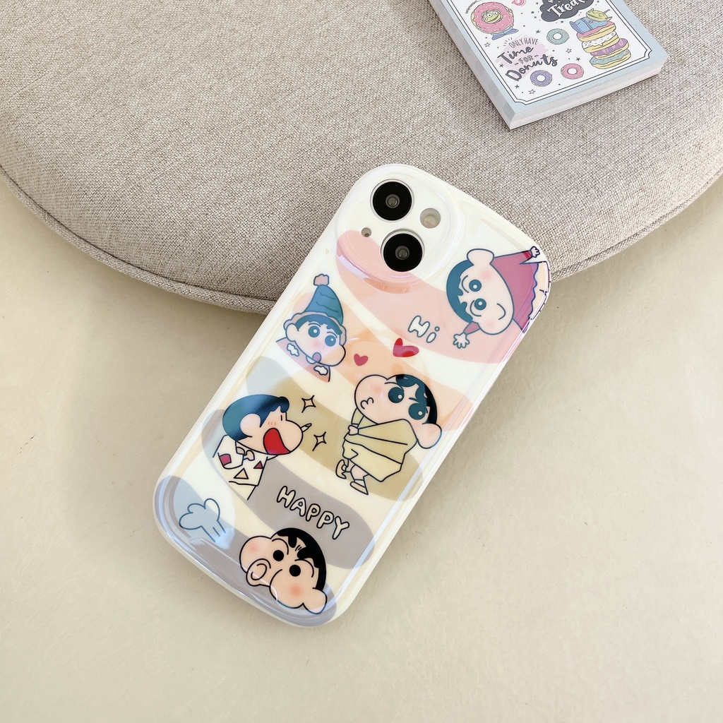 Ốp Điện Thoại TPU Dẻo Màu Blue-ray Họa Tiết Hoạt Hình Cậu Bé Bút Chì Dễ Thương Cho IPhone 14 13 12 11 Pro Max