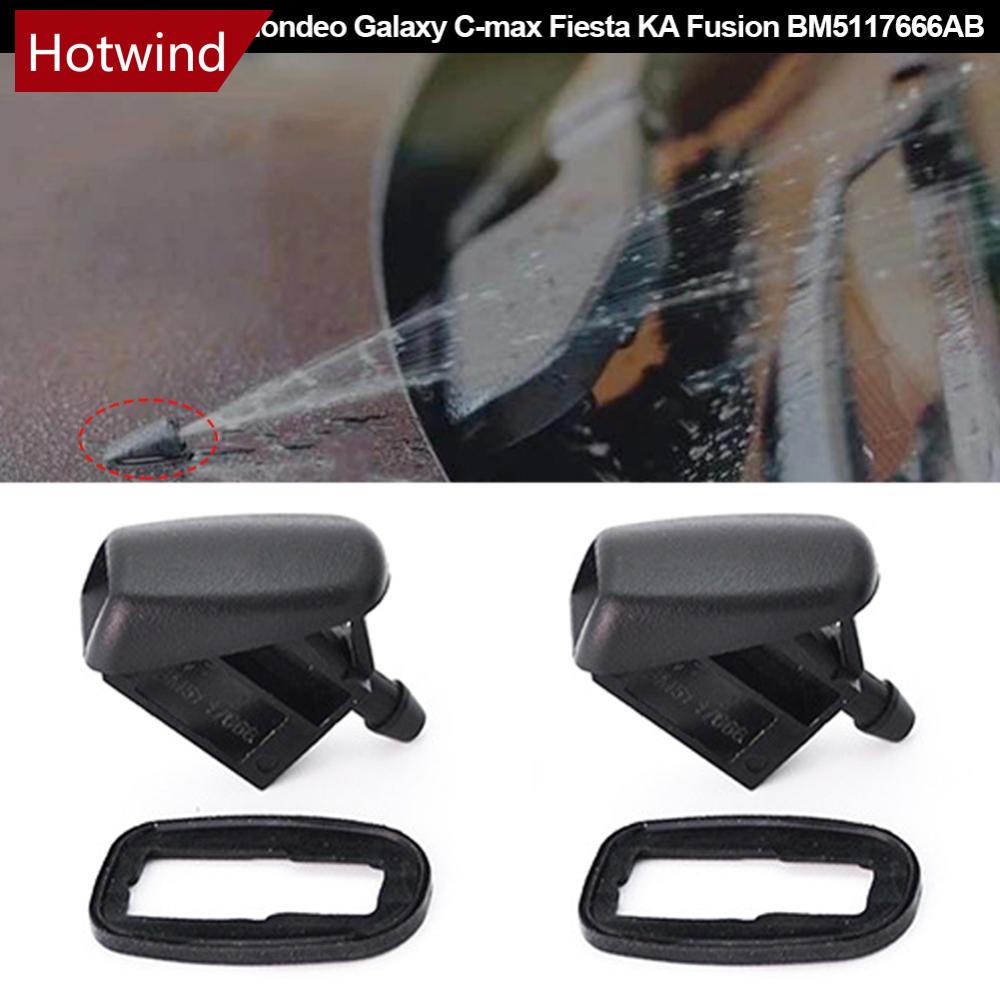 2 Vòi Phun Nước Rửa Kính Chắn Gió Trước Cho Xe Hơi Ford Focus Mondeo Galaxy C-max Fiesta KA Fusion BM5117666Ab E5R9