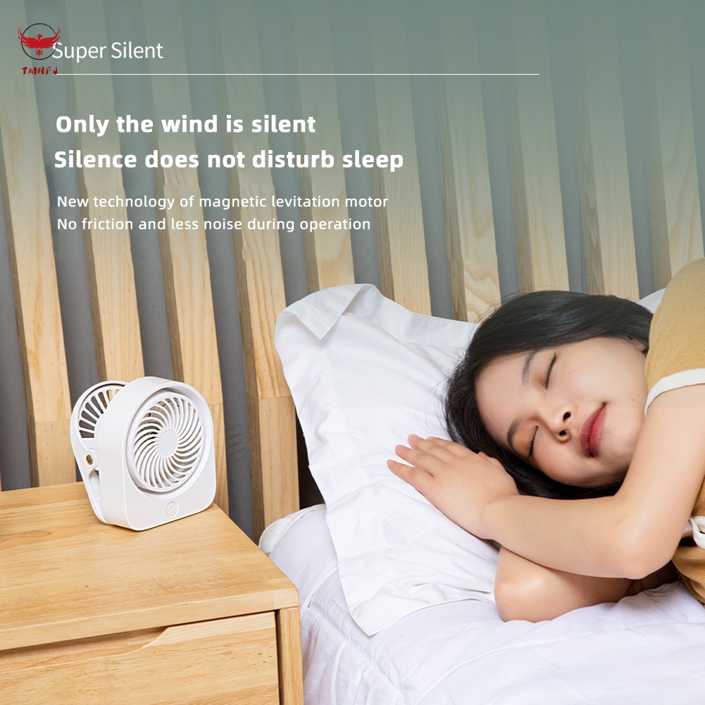 Quạt Mini Để Bàn Kèm Móc Treo 1200 Pin Tiện Dụng Mang Theo Du Lịch Cắm Trại
