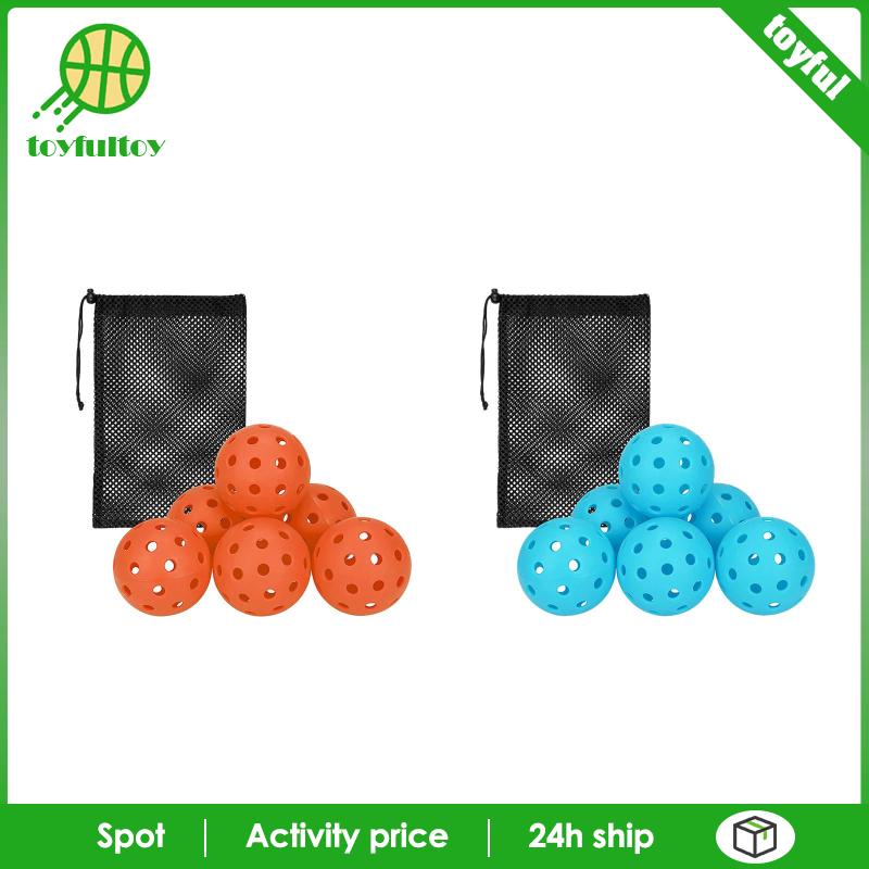 Set 6 Quả Bóng Pickle 40 Lỗ Chơi Trong Nhà / Ngoài Trời